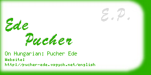 ede pucher business card